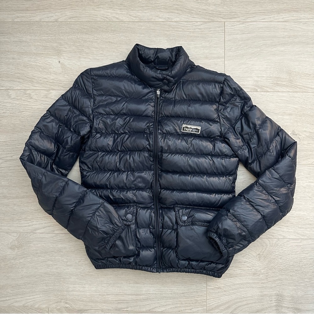 TNA | Navy blue duck down packable puffy jacket